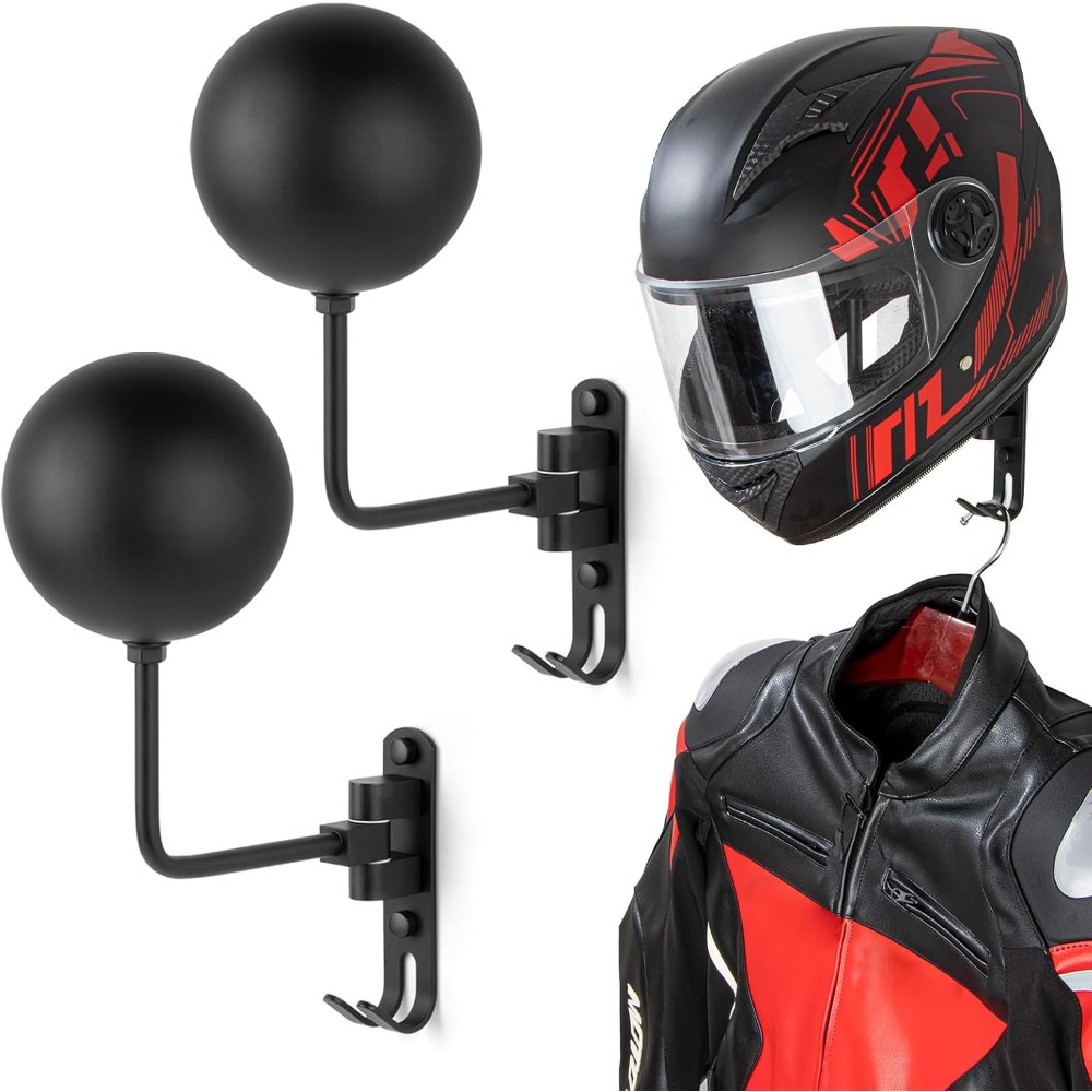 Cycling Gear Wall Mount - 180 ° Draaibare wandbevestiging voor motorhelm