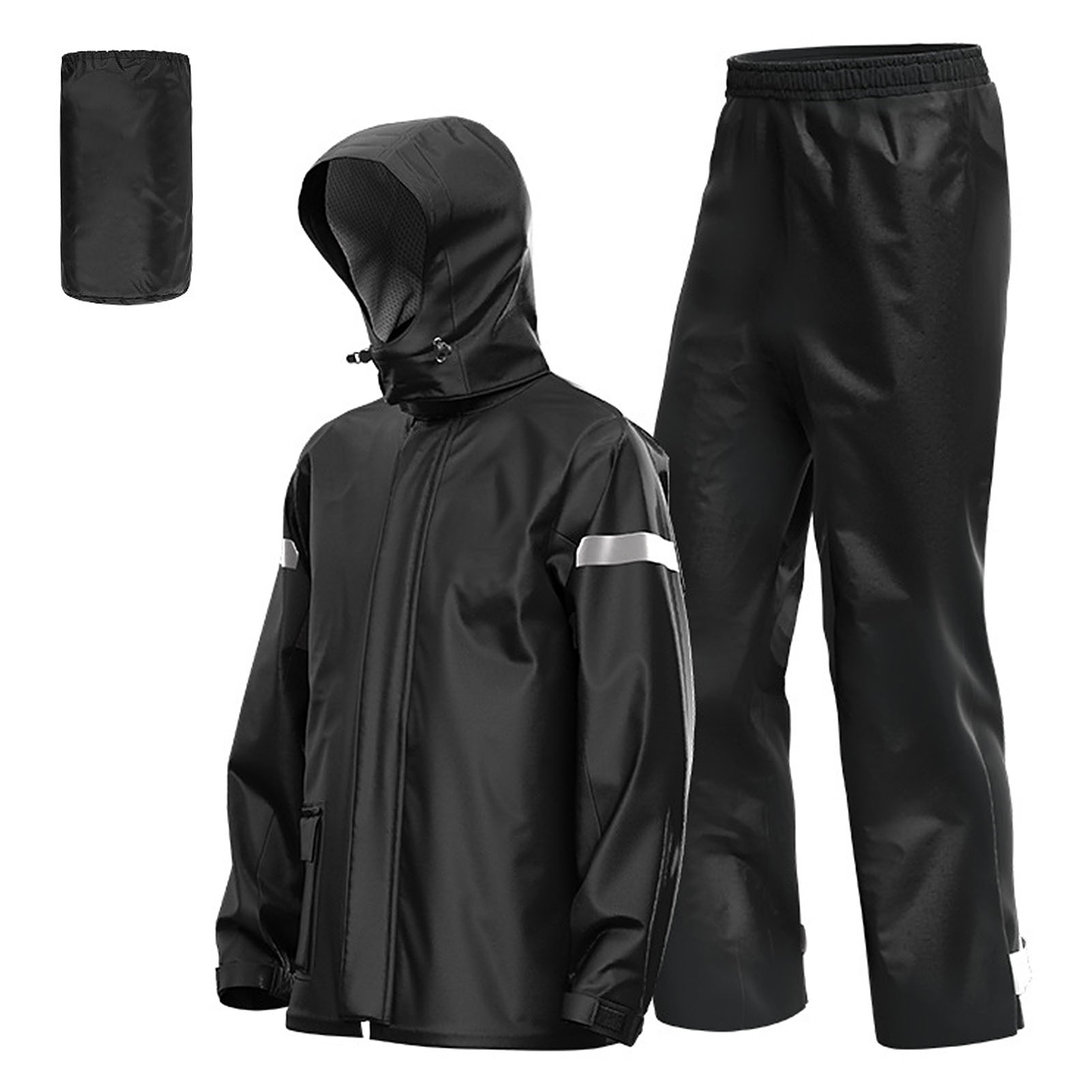 Cycling Gear Jacket - Motorregenpak voor heren, reflecterend, waterafstotend, regenjas