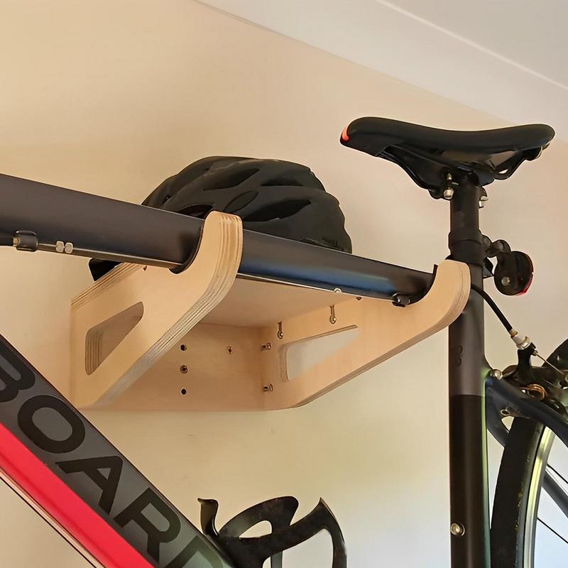 Cycling Gear Wall Mount - Fiets Wandrek Houten Fiets Opberg Mount