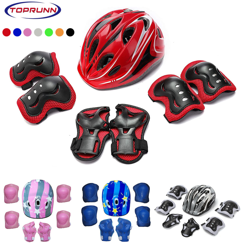 Cycling Gear Of The Year - Kinderfietshelm Knie Elleboog Polsbeschermers, Peuterhelm met