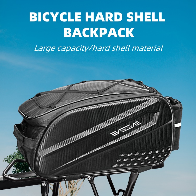 Cycling Gear Storage Rack - Fietstas, achterbanktas met harde schaal, mountainbiketas,