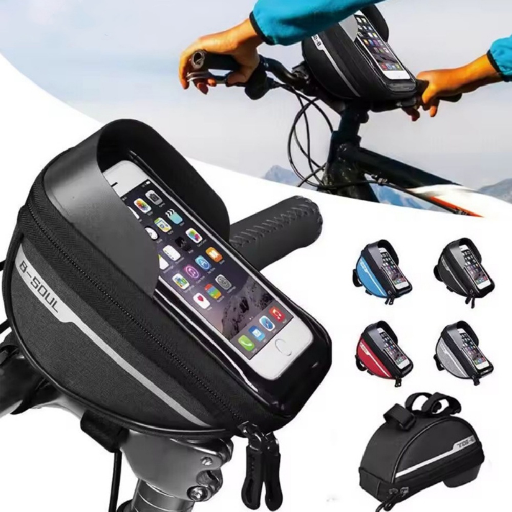 Cycling Gear Design - Touchscreen waterdichte fietshandvastelefoon tas met zonneklep