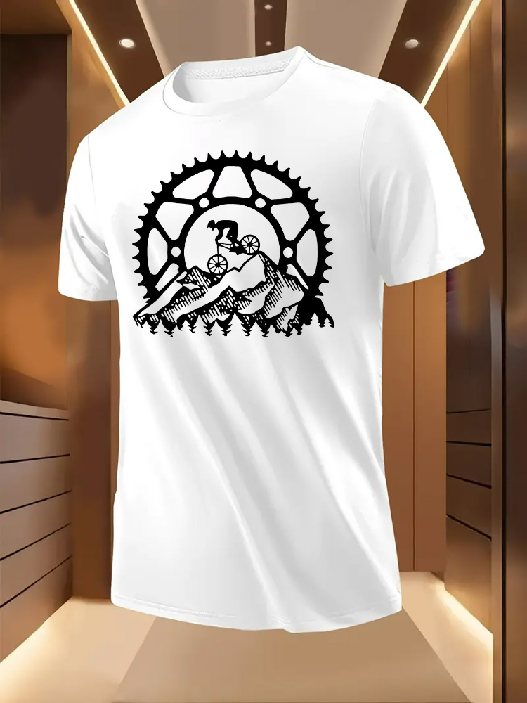 Cycling Gear Design - Mountainbikuitrusting Grafisch fietsen met kettingbladontwerp -