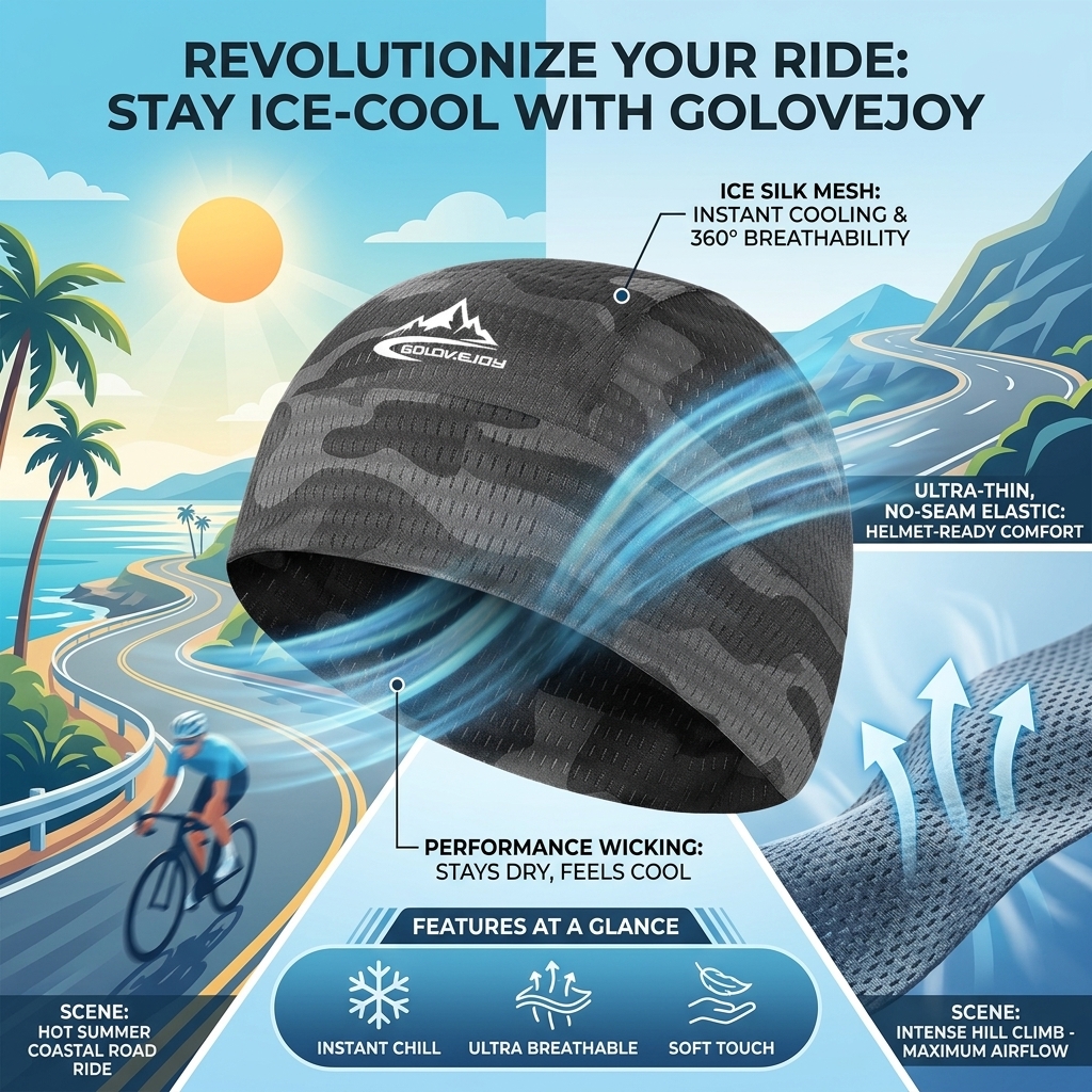 Bicycle Helmet - Koelende Skull Cap-helmvoering Ademend Zweetafvoerend Fietsen