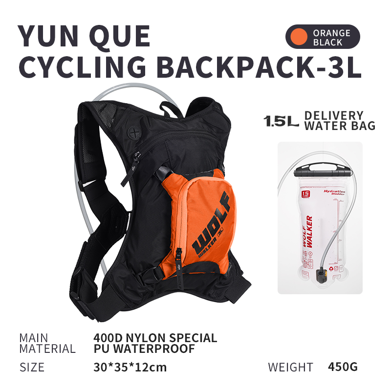 Cycling Backpack - WOLFWALKE veldleeuwerik Off-road hardlooprugzak Buitensporten fietsen