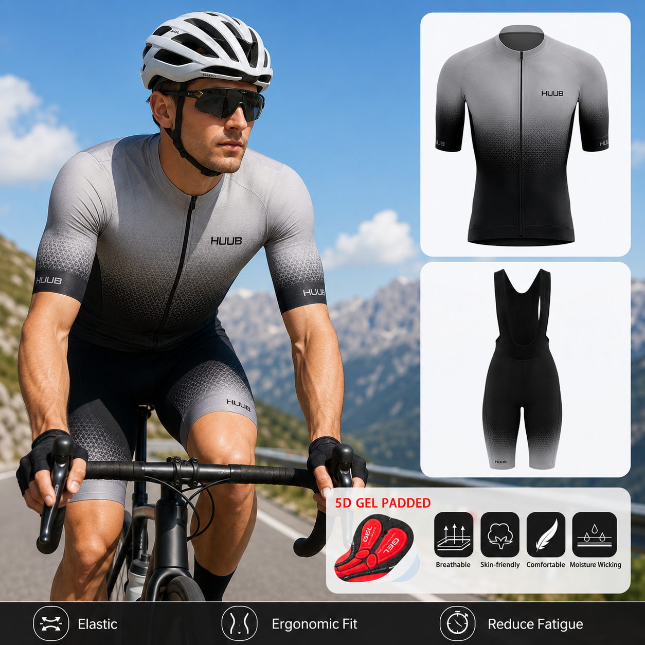 Cycling Bib Shorts - Fietsen 2026 HUUB Kleding Herenbroek Gelkleding