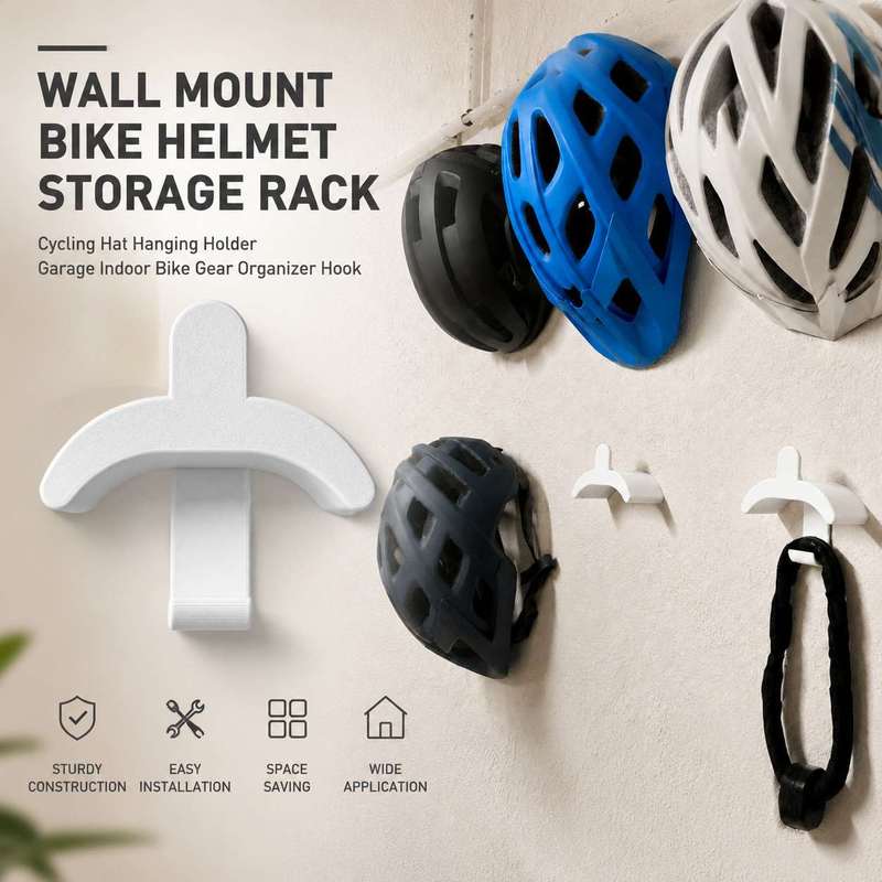 Cycling Gear Wall Mount - Wandmontage Fiets Helm Opbergrek Fietsmuts Ophanghouder