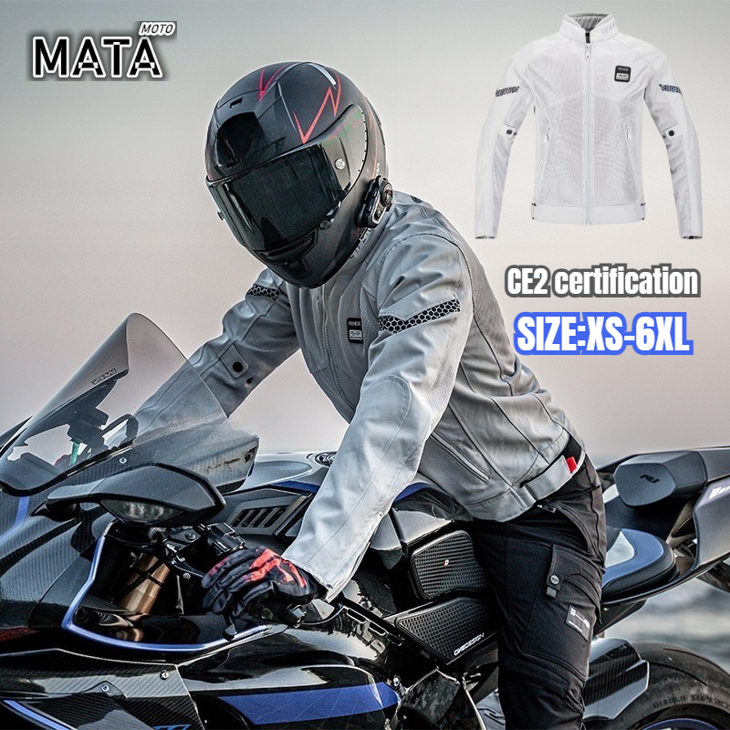 Cycling Gear Jacket - Motorjas Zomer Zachte Mesh Protector Gear