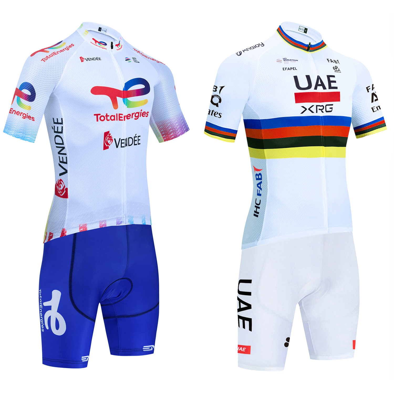 Cycling Gear Uae - Nieuwe VAE Wielertrui Wit TOTAAL Team