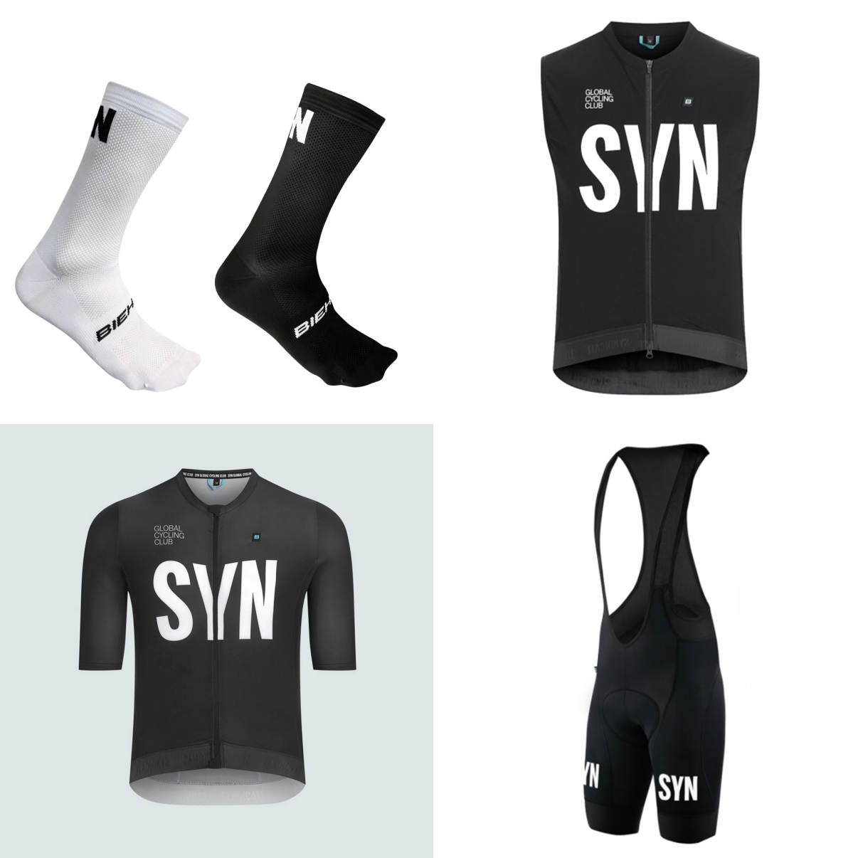 Cycling Bib Shorts - Zomerfietspak met korte mouwen 2026 Zwart
