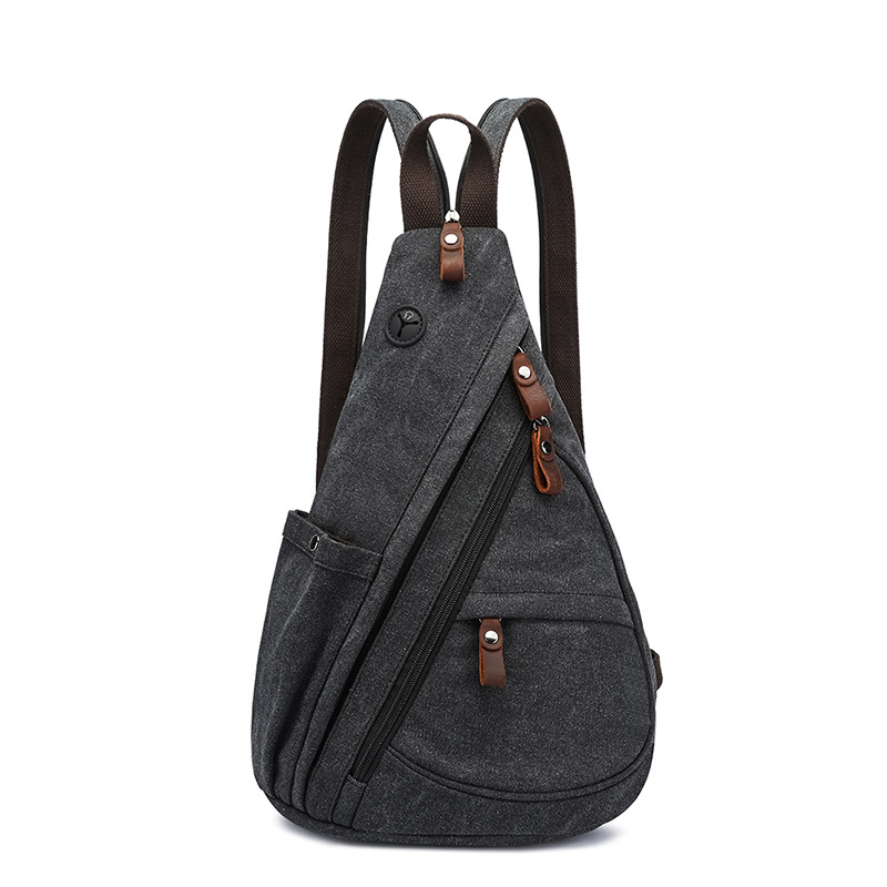 Cycling Backpack - Canvas Sling Bag Converteerbare Crossbody Borsttas