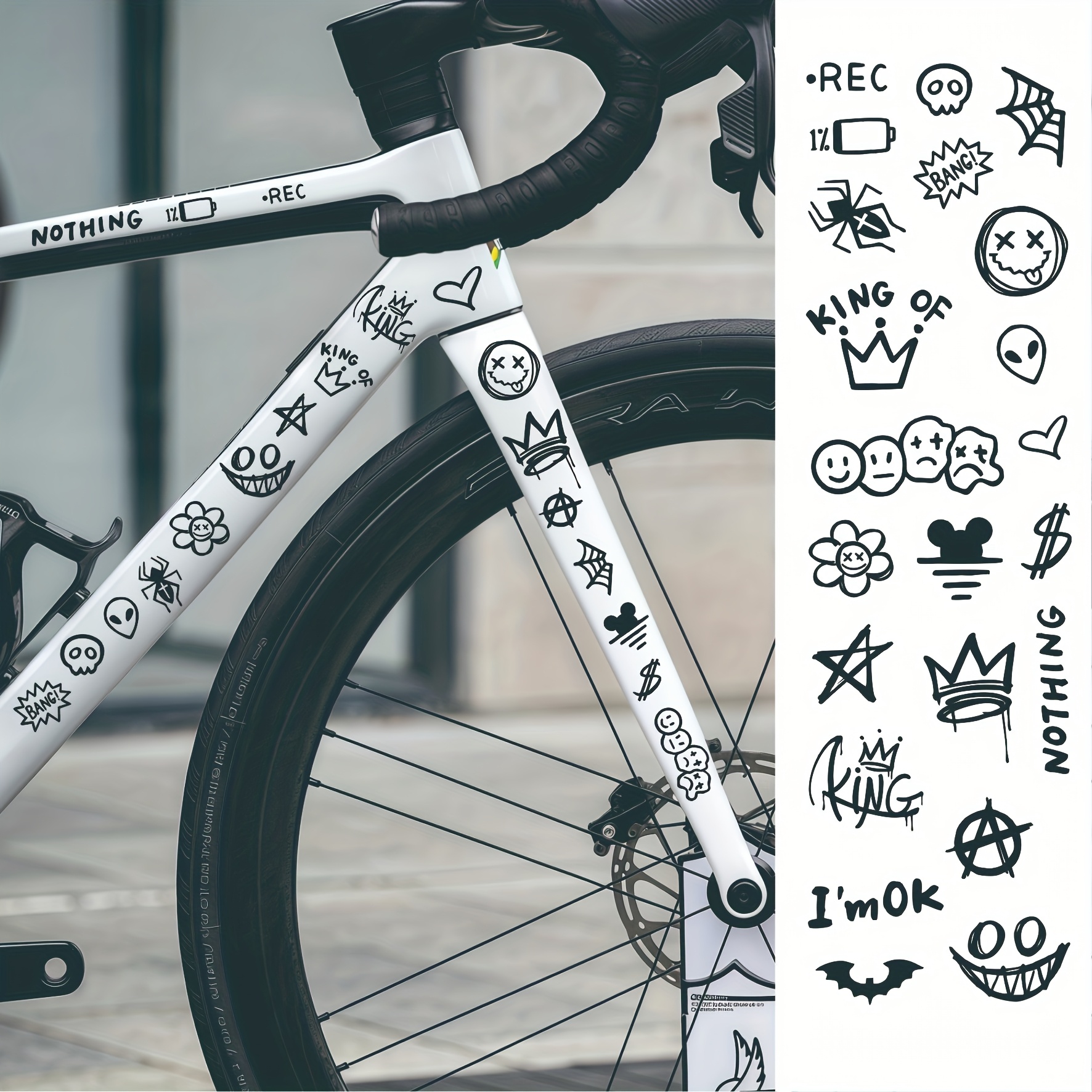 1set Graffiti Animatie Eenvoud - Cycling Gear Storage Rack recensie en prijs