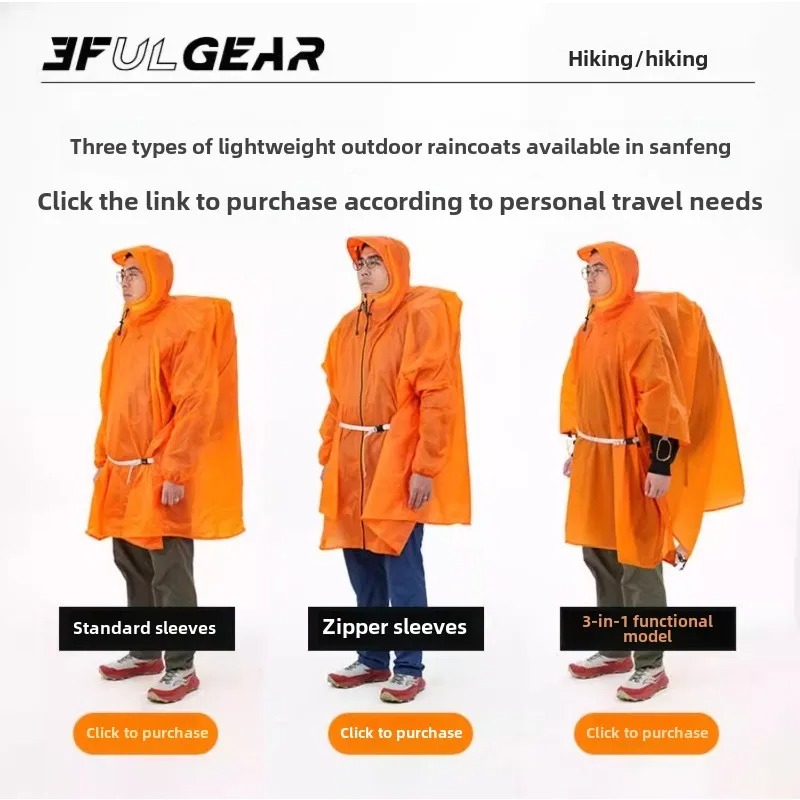 Ultralichte regenponcho 3F UL  - Cycling Gear Jacket recensie en prijs