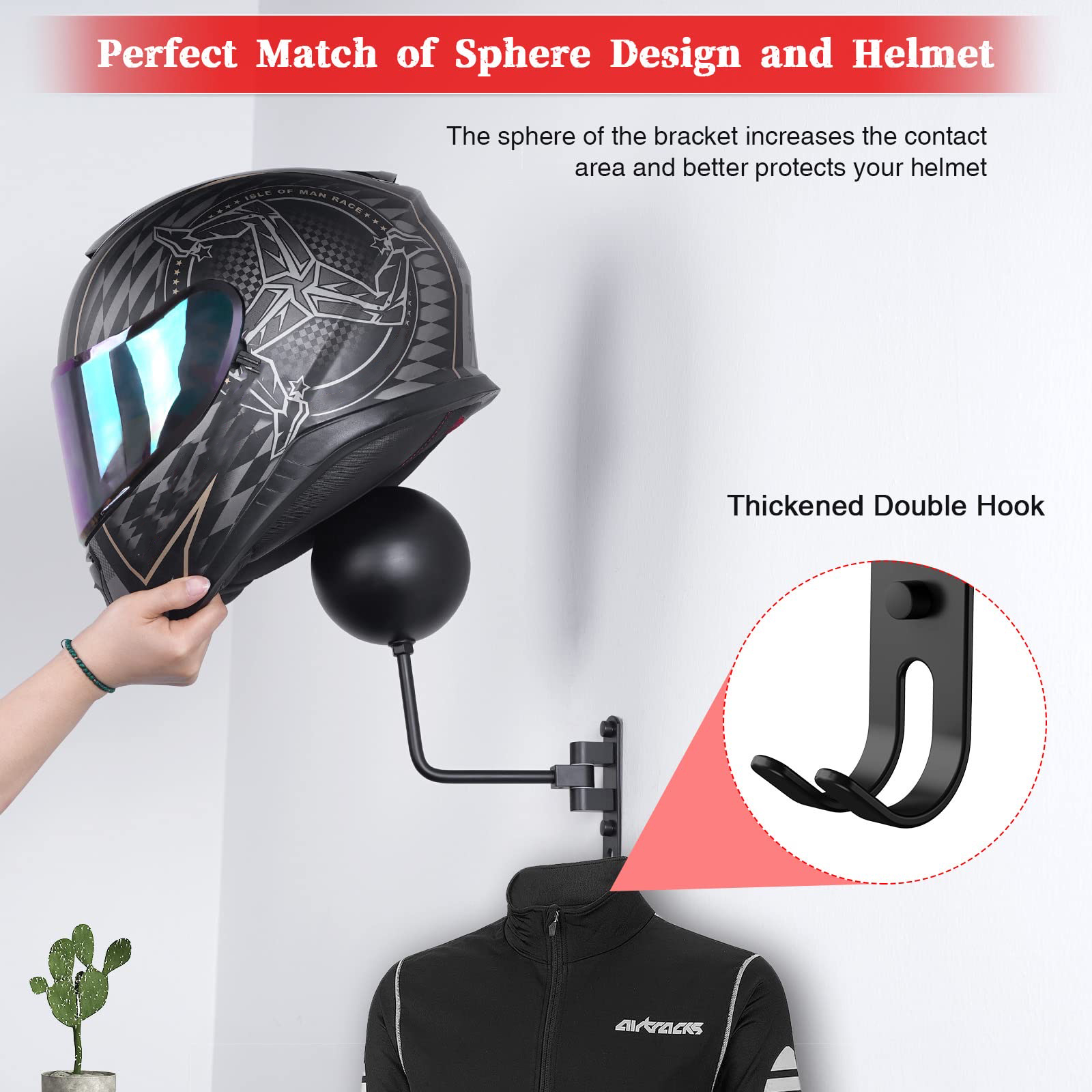 Motorhelm wandhouder - 180 gra - Cycling Gear Wall Mount recensie en prijs