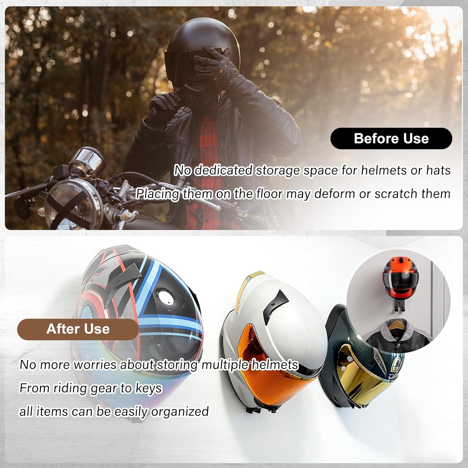 Wandbevestiging voor motorhelm - Cycling Gear Wall Mount recensie en prijs